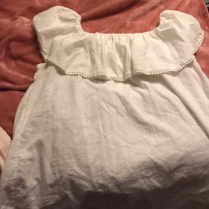 White faded glory off shoulders shirt